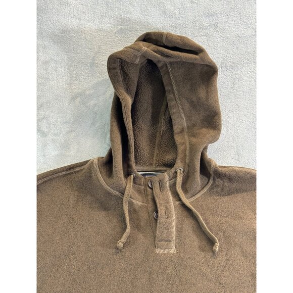 GH Bass and Co Mens Xlarge Brown pullover hoodie Fleece Sweatshirt - Picture 12 of 16